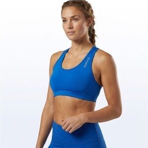 Reebok Blue Sports Bra Unpadded Size Extra Small